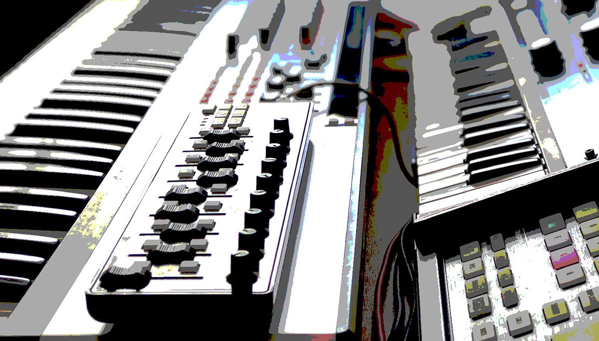 Close-up photo of keyboards and equipment